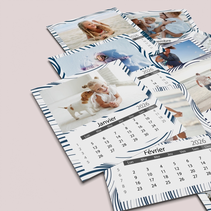 Calendriers magnétiques 12 planches