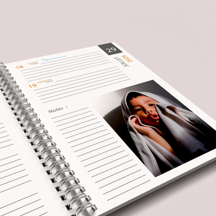 Agenda photo personnalisé