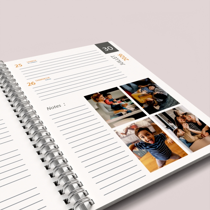 Agenda photo personnalisé