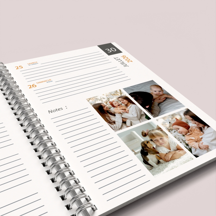 Agenda photo personnalisé