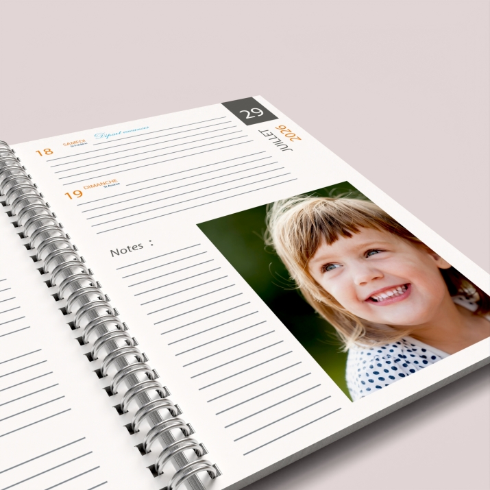 Agenda photo personnalisé