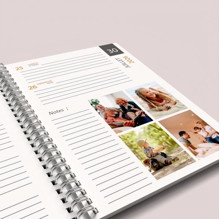 Agenda photo personnalisé