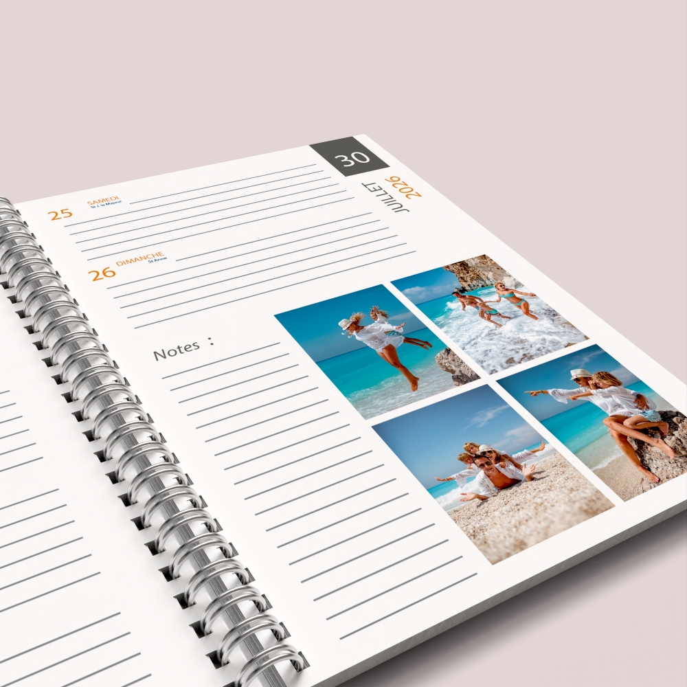 Agenda photo personnalisé