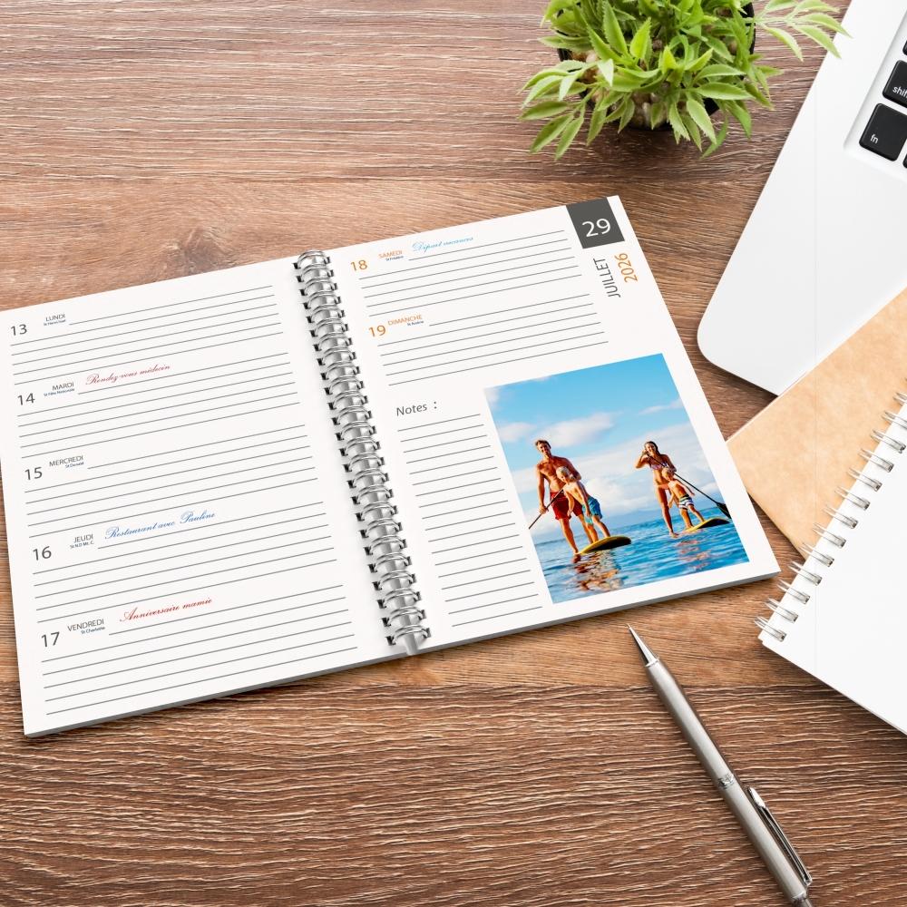 Agenda photo personnalisé