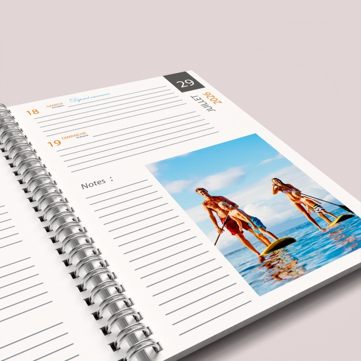 Agenda photo personnalisé