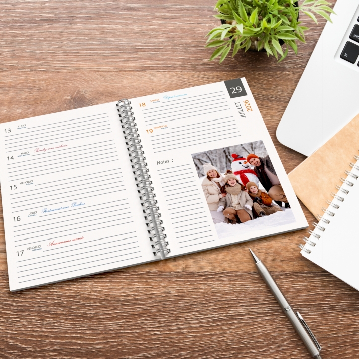 Agenda photo personnalisé