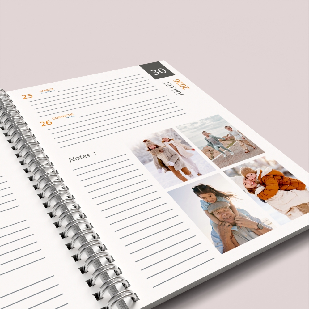 Agenda photo personnalisé