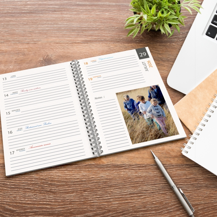 Agenda photo personnalisé