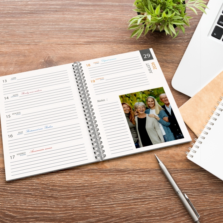Agenda photo personnalisé