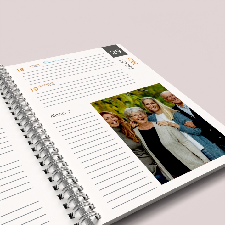 Agenda photo personnalisé