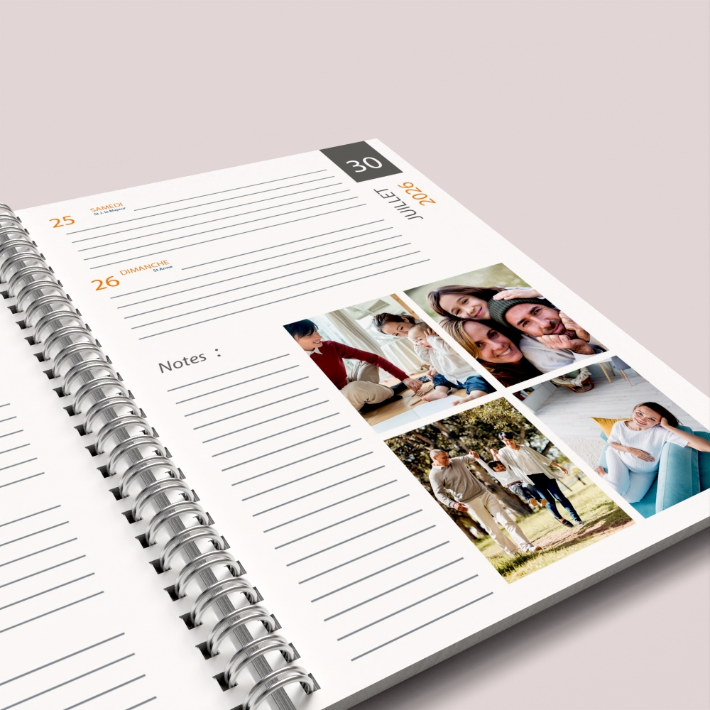 Agenda photo personnalisé