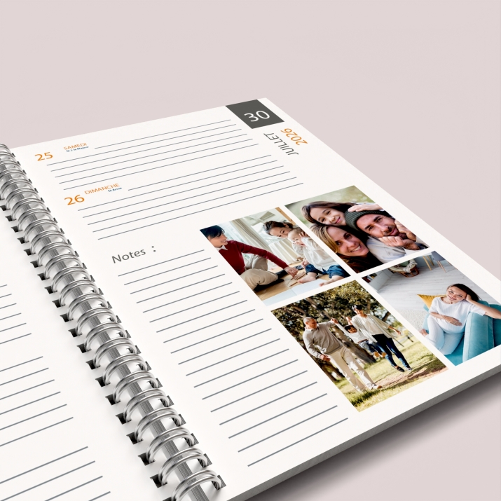 Agenda photo personnalisé