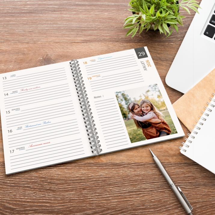 Agenda photo personnalisé