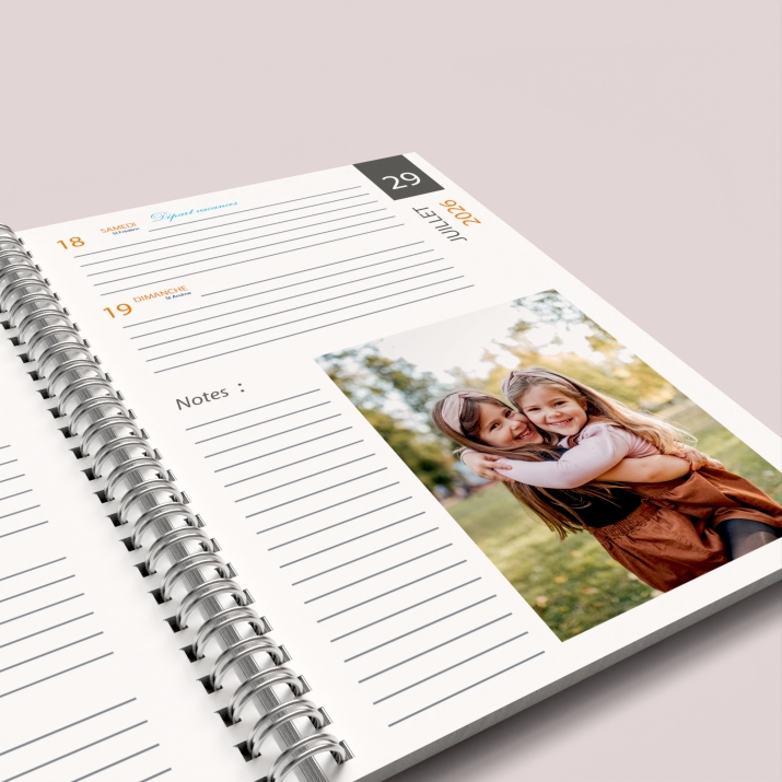 Agenda photo personnalisé