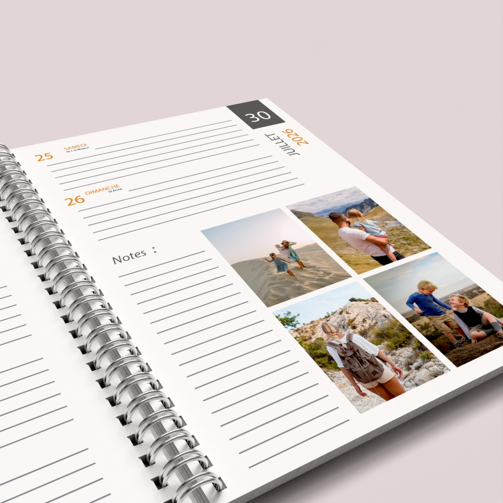 Agenda photo personnalisé
