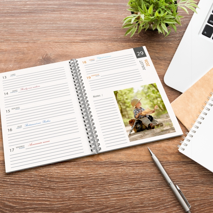 Agenda photo personnalisé