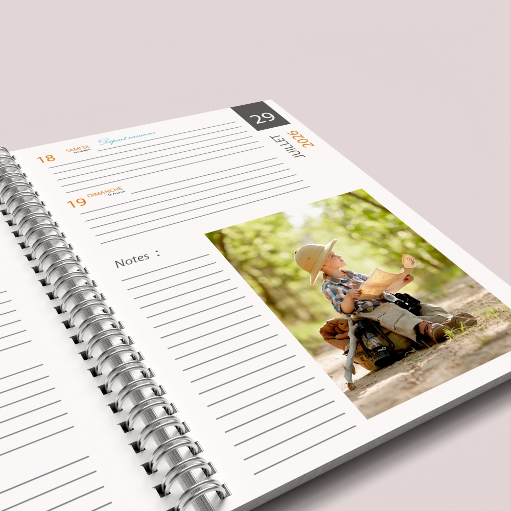 Agenda photo personnalisé