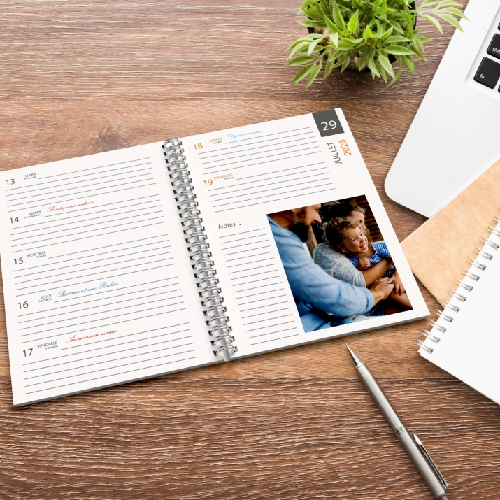 Agenda photo personnalisé