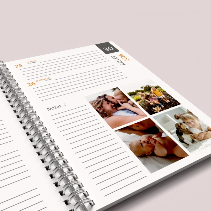 Agenda photo personnalisé