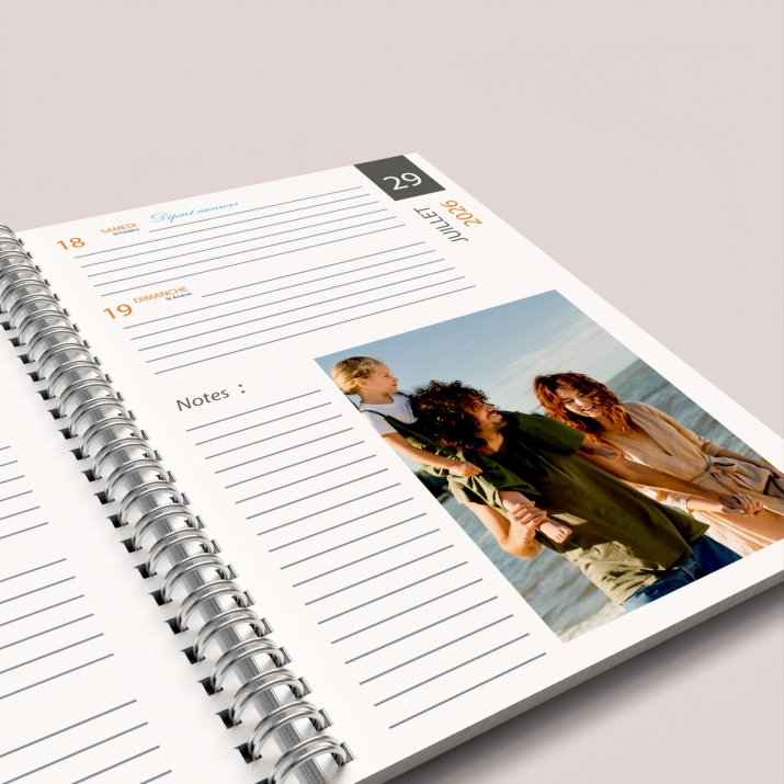 Agenda photo personnalisé