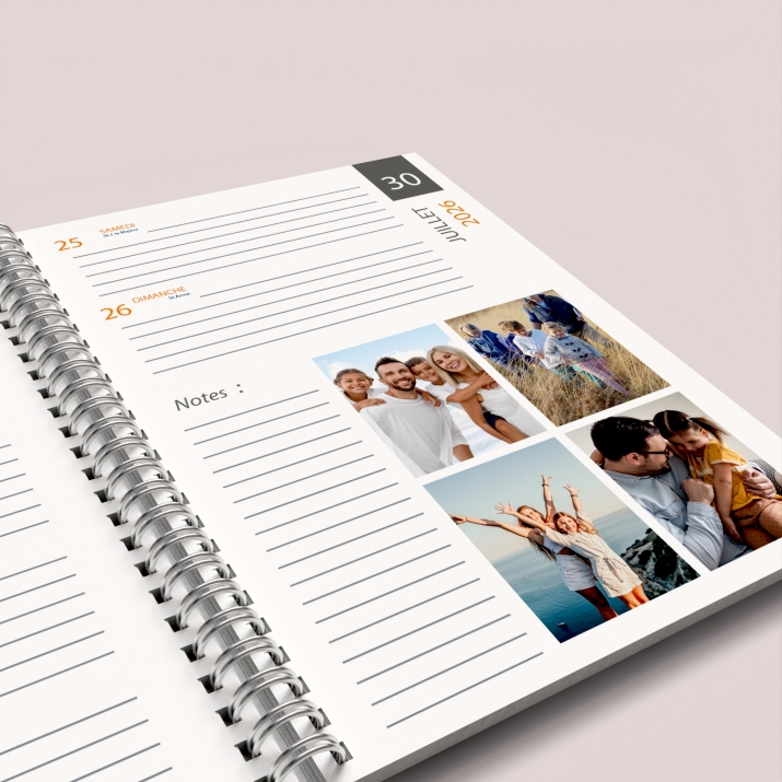 Agenda photo personnalisé