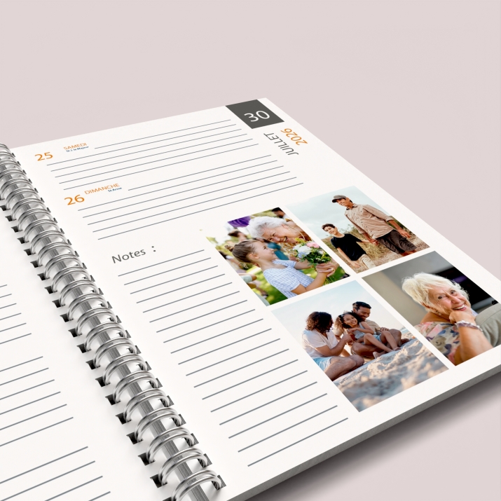 Agenda photo personnalisé