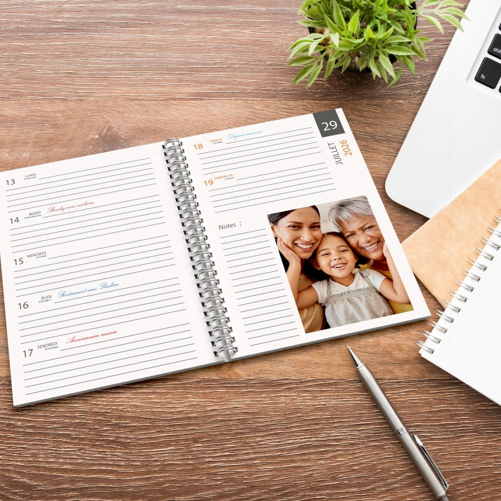 Agenda photo personnalisé