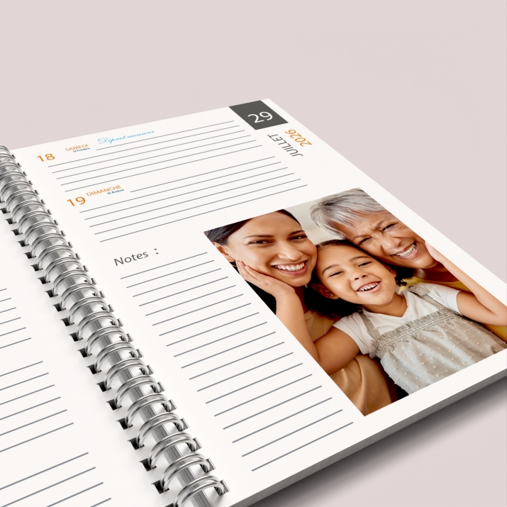 Agenda photo personnalisé