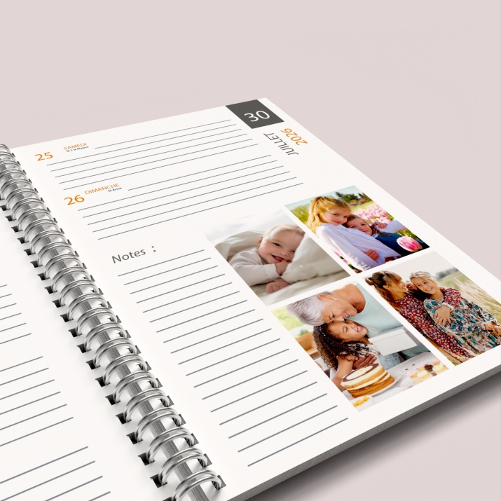 Agenda photo personnalisé