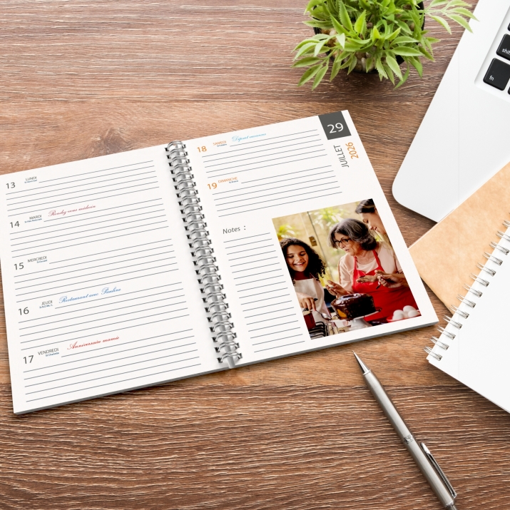 Agenda photo personnalisé