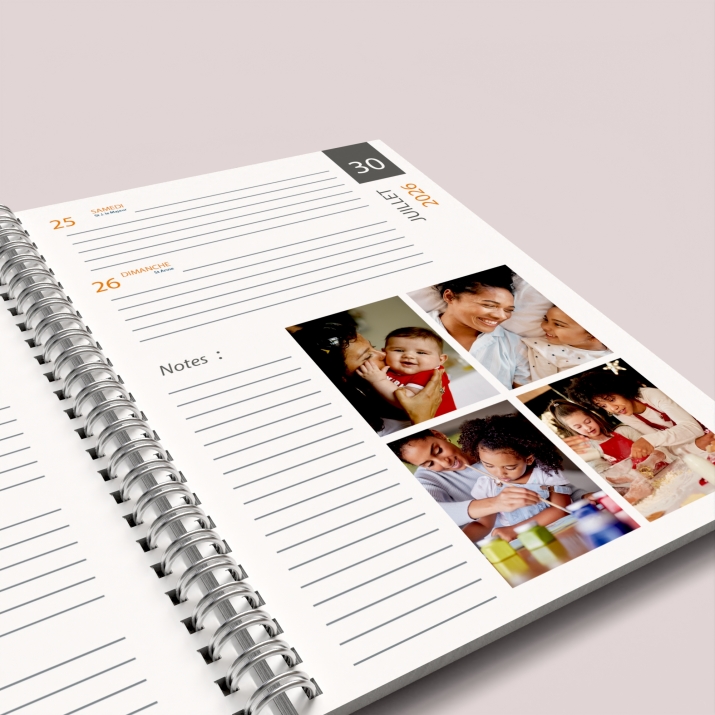Agenda photo personnalisé