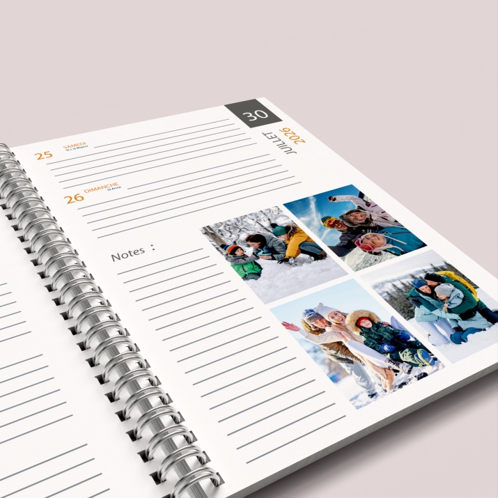 Agenda photo personnalisé