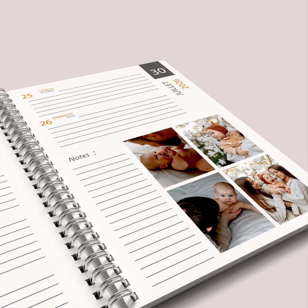 Agenda photo personnalisé
