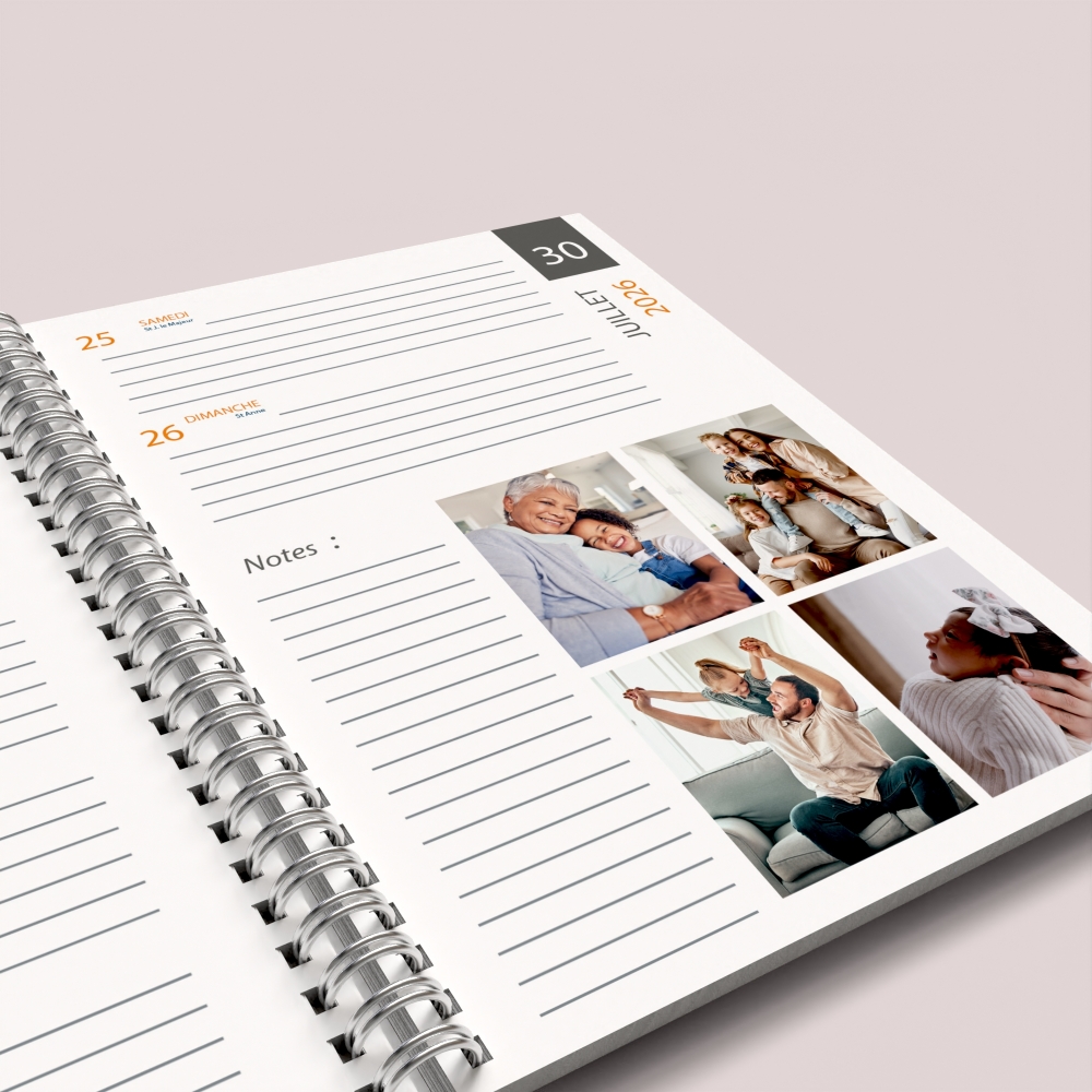 Agenda photo personnalisé