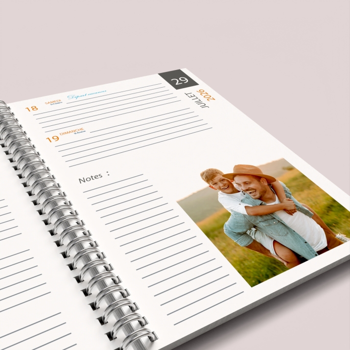 Agenda photo personnalisé