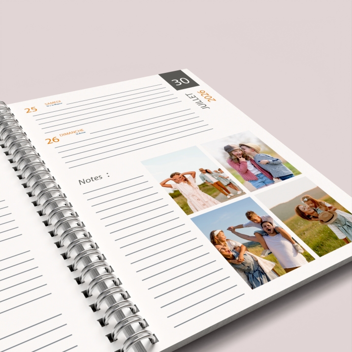 Agenda photo personnalisé