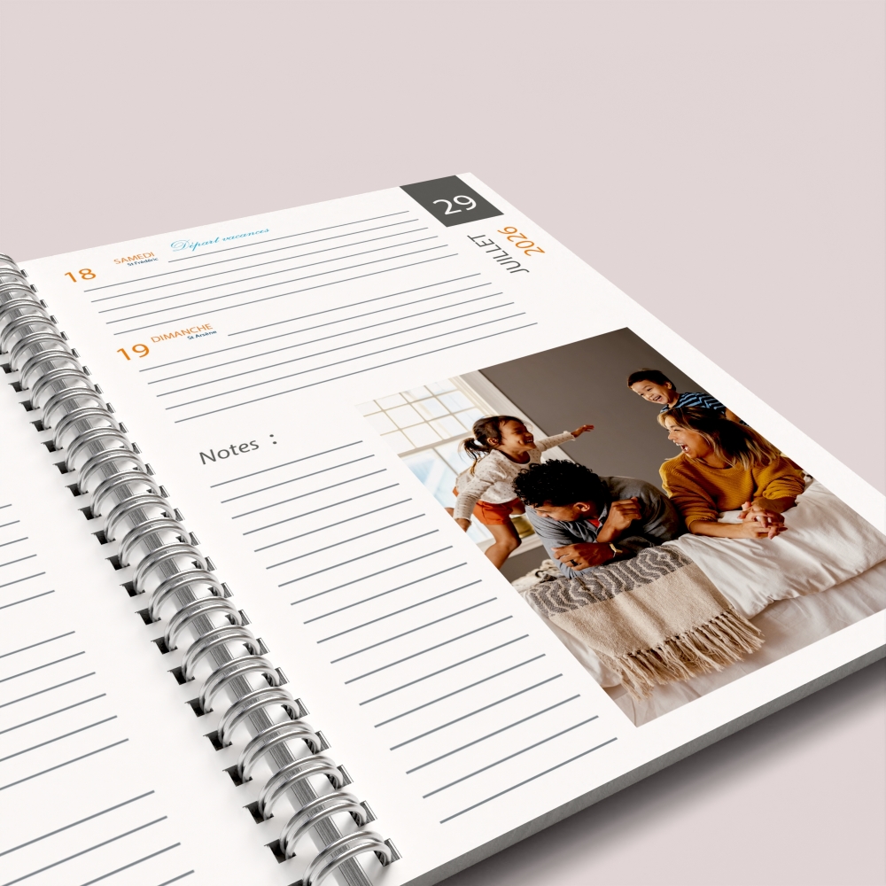 Agenda photo personnalisé