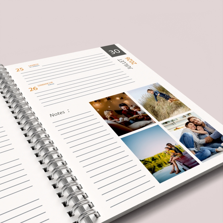 Agenda photo personnalisé