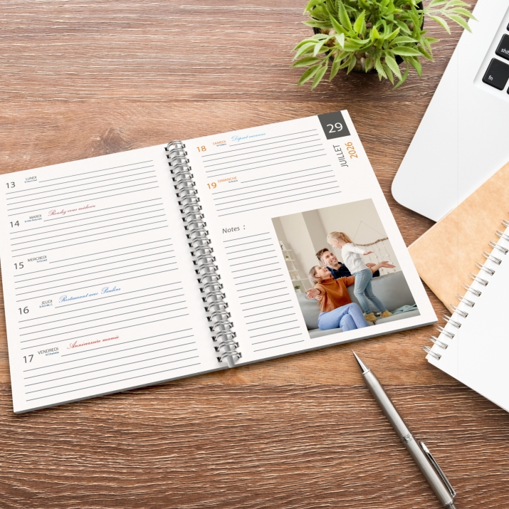 Agenda photo personnalisé