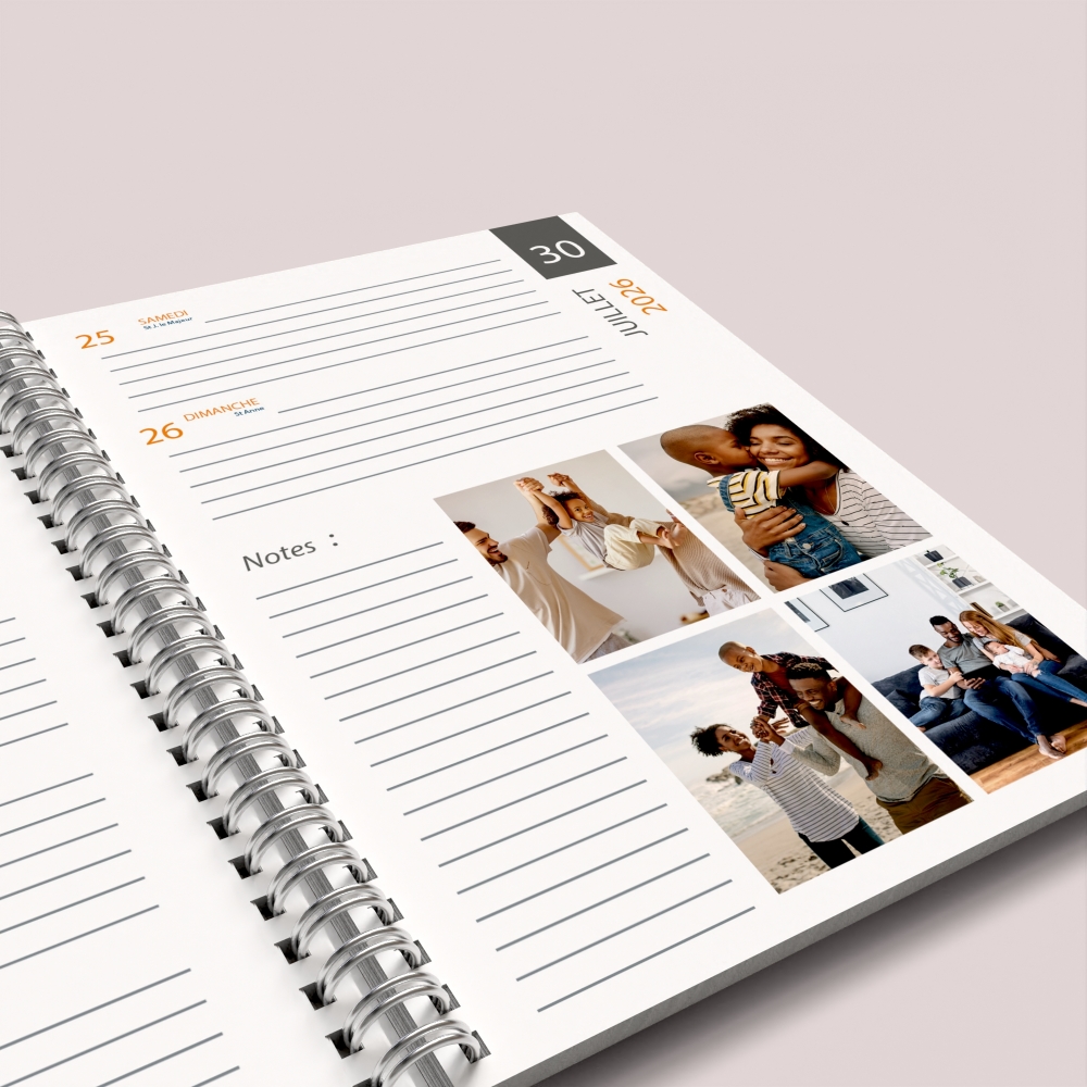 Agenda photo personnalisé
