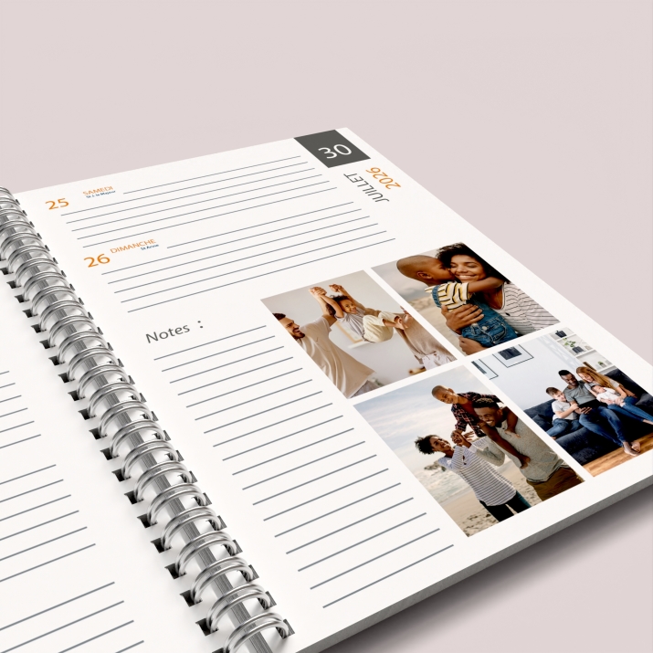 Agenda photo personnalisé