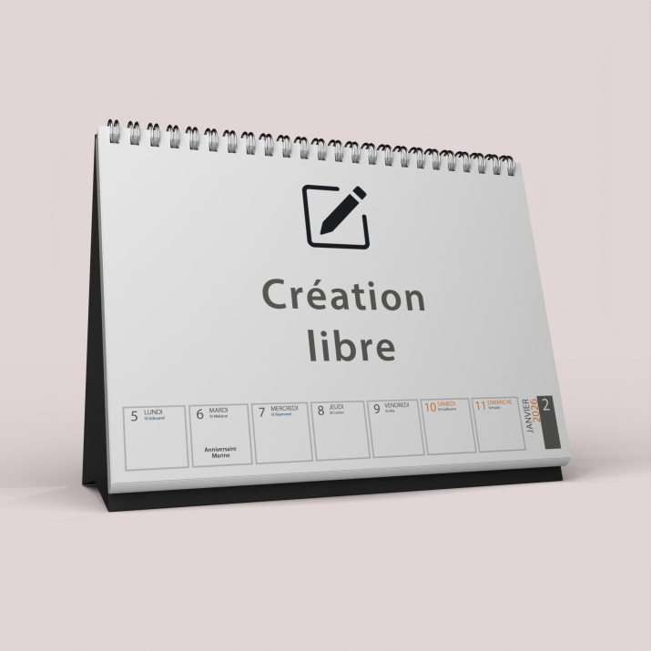 Calendrier de bureau semainier
