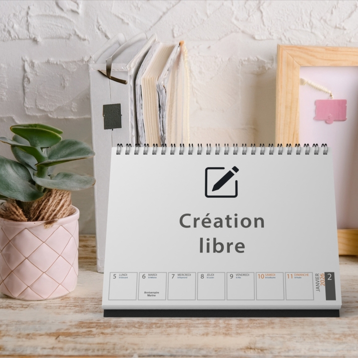 Calendrier de bureau semainier