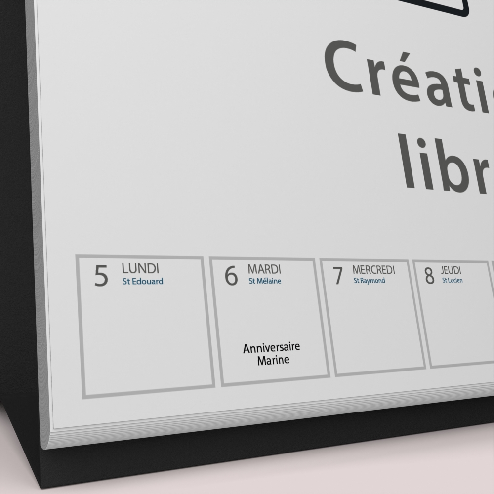 Calendrier de bureau semainier