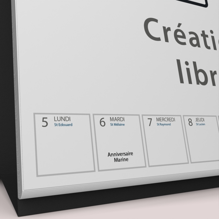 Calendrier de bureau semainier