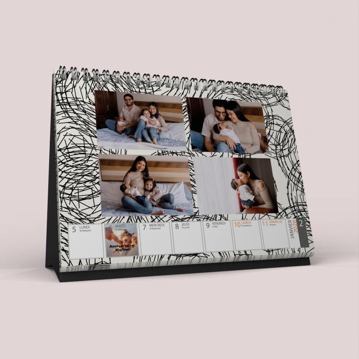 Calendrier de bureau semainier