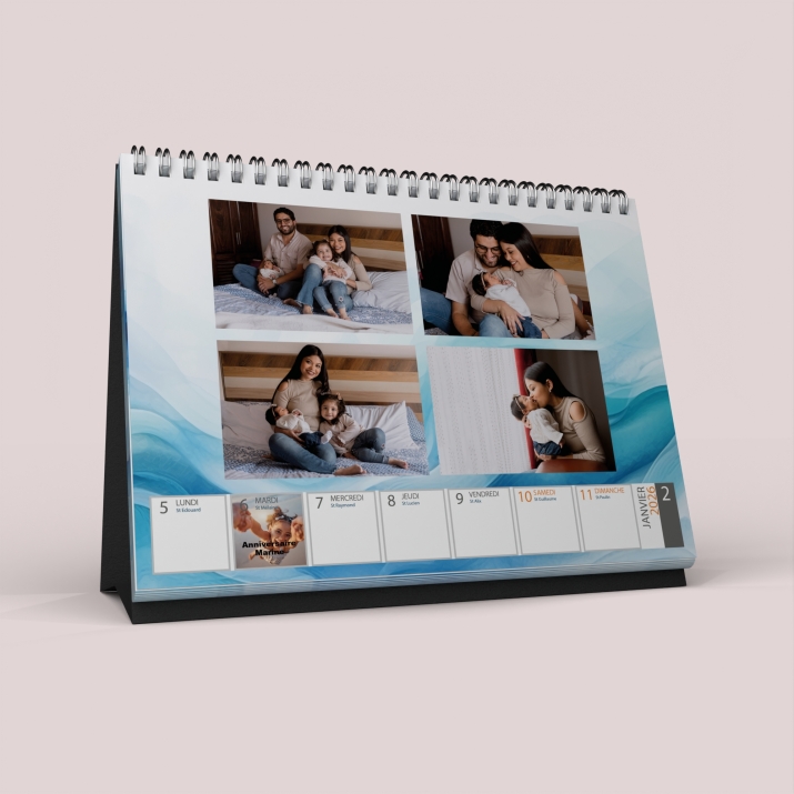 Calendrier de bureau semainier