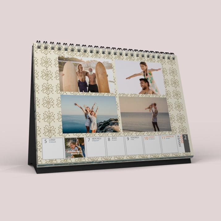 Calendrier de bureau semainier