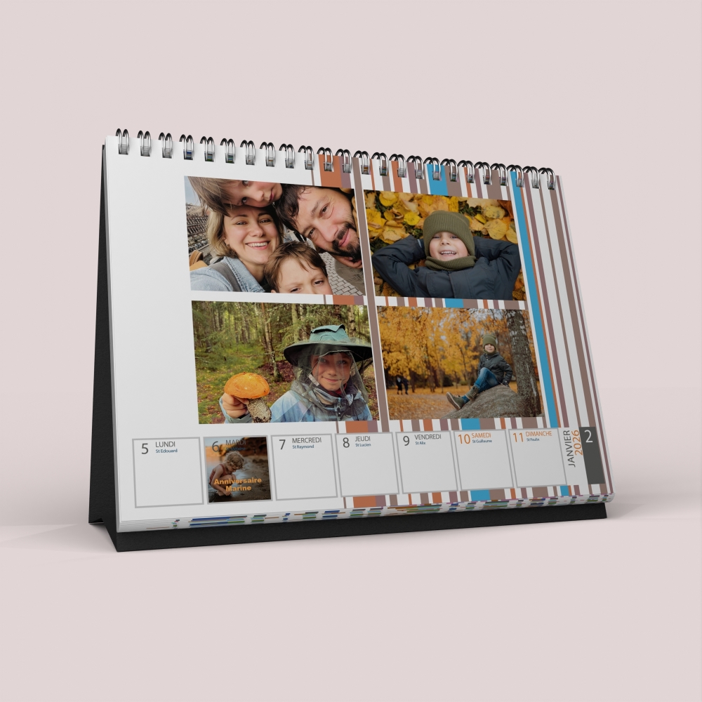 Calendrier de bureau semainier