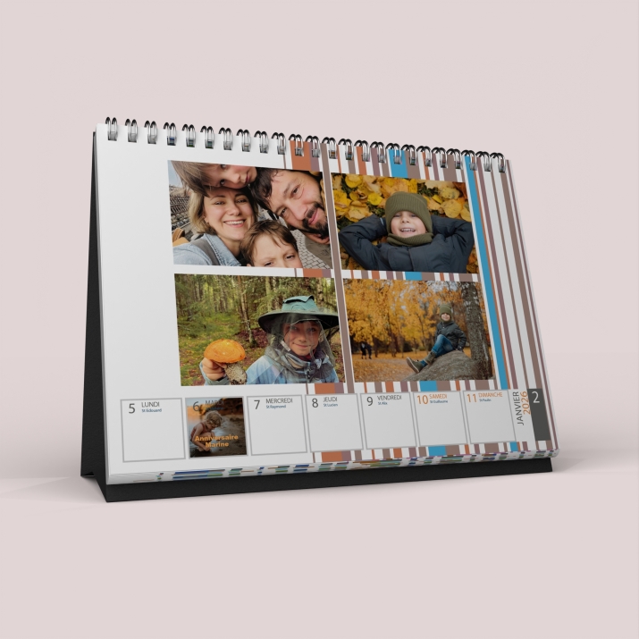 Calendrier de bureau semainier